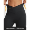 image:imagebaleaf Capri Leggings for Women Knee Length Yoga Workout Capirs Leggings with Pockets Tummy Control StretchBlack