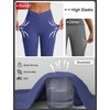 image:imagebaleaf Capri Leggings for Women Knee Length Yoga Workout Capirs Leggings with Pockets Tummy Control StretchClassic Navy