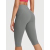 image:imagebaleaf Capri Leggings for Women Knee Length Yoga Workout Capirs Leggings with Pockets Tummy Control StretchDark Gray