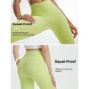 image:imagebaleaf Capri Leggings for Women Knee Length Yoga Workout Capirs Leggings with Pockets Tummy Control StretchLime Green