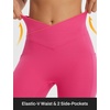 image:imagebaleaf Capri Leggings for Women Knee Length Yoga Workout Capirs Leggings with Pockets Tummy Control StretchRosy