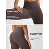 image:imagebaleaf Capri Leggings for Women Knee Length Yoga Workout Capirs Leggings with Pockets Tummy Control StretchSeal Brown