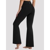 image:imagebaleaf Flare Leggings for Women Tummy Control with Pockets Yoga Pants High Waisted No Front Seam Bootcut PantsBlack