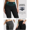 image:imagebaleaf Flare Leggings for Women Tummy Control with Pockets Yoga Pants High Waisted No Front Seam Bootcut PantsBlack