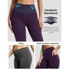 image:imagebaleaf Flare Leggings for Women Tummy Control with Pockets Yoga Pants High Waisted No Front Seam Bootcut PantsDark Purple