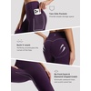 image:imagebaleaf Flare Leggings for Women Tummy Control with Pockets Yoga Pants High Waisted No Front Seam Bootcut PantsDark Purple