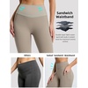 image:imagebaleaf Flare Leggings for Women Tummy Control with Pockets Yoga Pants High Waisted No Front Seam Bootcut PantsKhaki