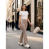 image:imagebaleaf Flare Leggings for Women Tummy Control with Pockets Yoga Pants High Waisted No Front Seam Bootcut PantsKhaki