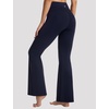 image:imagebaleaf Flare Leggings for Women Tummy Control with Pockets Yoga Pants High Waisted No Front Seam Bootcut PantsNavy Blue