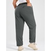 image:imagebaleaf Plus Size Hiking Pants for Women Lightweight Quick Dry Cargo Joggers Water Resistant with 4 Zipper Pockets UPF 50Dark Gray