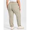 image:imagebaleaf Plus Size Hiking Pants for Women Lightweight Quick Dry Cargo Joggers Water Resistant with 4 Zipper Pockets UPF 50Khaki