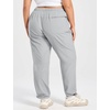 image:imagebaleaf Plus Size Hiking Pants for Women Lightweight Quick Dry Cargo Joggers Water Resistant with 4 Zipper Pockets UPF 50Light Gray