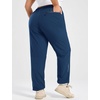 image:imagebaleaf Plus Size Hiking Pants for Women Lightweight Quick Dry Cargo Joggers Water Resistant with 4 Zipper Pockets UPF 50Navy Blue