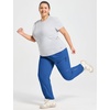 image:imagebaleaf Plus Size Hiking Pants for Women Lightweight Quick Dry Cargo Joggers Water Resistant with 4 Zipper Pockets UPF 50Royal Blue