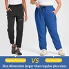 image:imagebaleaf Plus Size Hiking Pants for Women Lightweight Quick Dry Cargo Joggers Water Resistant with 4 Zipper Pockets UPF 50Royal Blue