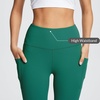 image:imagebaleaf Women Workout Leggings with Pockets High Waisted Tummy Control Yoga  78 ankle length leggings Tummy Control Super soft amp stretchy Great for running hiking or casual wearDark Green