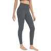 image:imagebaleaf Womens 25 High Waisted Compression Yoga Leggings  No Front Seam Lycra Stretchy Petite LengthUltra Soft Mid Compression 1 Back Pocket to Hold Small ThingsDark Gray