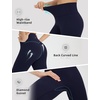 image:imagebaleaf Womens 25 High Waisted Compression Yoga Leggings  No Front Seam Lycra Stretchy Petite LengthUltra Soft Mid Compression 1 Back Pocket to Hold Small ThingsNavy Blue