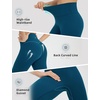 image:imagebaleaf Womens 25 High Waisted Compression Yoga Leggings  No Front Seam Lycra Stretchy Petite LengthUltra Soft Mid Compression 1 Back Pocket to Hold Small ThingsBlue