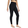image:imagebaleaf Womens 25 High Waisted Compression Yoga Leggings  No Front Seam Lycra Stretchy Petite LengthUltra Soft Mid Compression 1 Back Pocket to Hold Small ThingsBlack