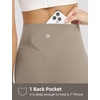 image:imagebaleaf Womens 25 High Waisted Compression Yoga Leggings  No Front Seam Lycra Stretchy Petite LengthUltra Soft Mid Compression 1 Back Pocket to Hold Small ThingsKhaki