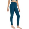 image:imagebaleaf Womens 25 High Waisted Compression Yoga Leggings  No Front Seam Lycra Stretchy Petite LengthUltra Soft Mid Compression 1 Back Pocket to Hold Small ThingsBlue