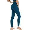 image:imagebaleaf Womens 25 High Waisted Compression Yoga Leggings  No Front Seam Lycra Stretchy Petite LengthUltra Soft Mid Compression 1 Back Pocket to Hold Small ThingsBlue