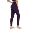 image:imagebaleaf Womens 25 High Waisted Compression Yoga Leggings  No Front Seam Lycra Stretchy Petite LengthUltra Soft Mid Compression 1 Back Pocket to Hold Small ThingsDark Purple