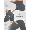 image:imagebaleaf Womens 25 High Waisted Compression Yoga Leggings  No Front Seam Lycra Stretchy Petite LengthUltra Soft Mid Compression 1 Back Pocket to Hold Small ThingsDark Gray