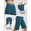image:imagebaleaf Womens Bermuda Long Shorts 14 Knee Length Capris High Waisted Athletic Shorts with Pockets Summer Stretch LooseBlue