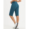 image:imagebaleaf Womens Bermuda Long Shorts 14 Knee Length Capris High Waisted Athletic Shorts with Pockets Summer Stretch LooseBlue