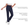 image:imagebaleaf Womens Fleece Lined Pant Waterproof Thermal Pocket Cold Weather Gear  27 Tapered Ankle Length Warm Fleece Lined With builtin drawstring Cold Weather Gear Work Golf CasualNavy