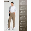 image:imagebaleaf Womens Fleece Lined Pant Waterproof Thermal Pocket Cold Weather Gear  27 Tapered Ankle Length Warm Fleece Lined With builtin drawstring Cold Weather Gear Work Golf CasualBrown