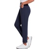 image:imagebaleaf Womens Fleece Lined Pant Waterproof Thermal Pocket Cold Weather Gear  27 Tapered Ankle Length Warm Fleece Lined With builtin drawstring Cold Weather Gear Work Golf CasualNavy