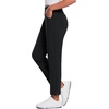 image:imagebaleaf Womens Fleece Lined Pant Waterproof Thermal Pocket Cold Weather Gear  27 Tapered Ankle Length Warm Fleece Lined With builtin drawstring Cold Weather Gear Work Golf CasualBlack