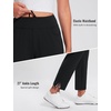 image:imagebaleaf Womens Fleece Lined Pant Waterproof Thermal Pocket Cold Weather Gear  27 Tapered Ankle Length Warm Fleece Lined With builtin drawstring Cold Weather Gear Work Golf CasualBlack