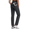 image:imagebaleaf Womens Golf Pants 27 Casual Work Travel Rivet High Waist PocketsBlack