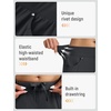 image:imagebaleaf Womens Golf Pants 27 Casual Work Travel Rivet High Waist PocketsBlack