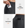 image:imagebaleaf Womens Golf Pants 27 Casual Work Travel Rivet High Waist PocketsBlack