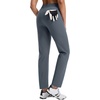 image:imagebaleaf Womens Golf Pants 27 Casual Work Travel Rivet High Waist PocketsDark Gray