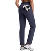 image:imagebaleaf Womens Golf Pants 27 Casual Work Travel Rivet High Waist PocketsNavy Blue