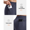 image:imagebaleaf Womens Golf Pants 27 Casual Work Travel Rivet High Waist PocketsNavy Blue