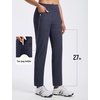 image:imagebaleaf Womens Golf Pants 27 Casual Work Travel Rivet High Waist PocketsNavy Blue