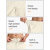 image:imagebaleaf Womens Golf Pants 27 Casual Work Travel Rivet High Waist PocketsPink