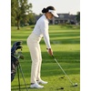 image:imagebaleaf Womens Golf Pants 27 Casual Work Travel Rivet High Waist PocketsPink