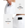 image:imagebaleaf Womens Golf Pants 27 Casual Work Travel Rivet High Waist PocketsWhite