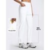 image:imagebaleaf Womens Golf Pants 27 Casual Work Travel Rivet High Waist PocketsWhite