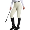 image:imagebaleaf Womens Horse Riding Pants Full Seat Silicone Equestrian Breeches Horseback Riding Tights Storage PocketsLight Brown