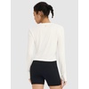 image:imagebaleaf Womens Long Sleeve Workout Tops Sun Shirts Quick Dry Breathable  UPF 50 Lightweight Moisturewicking UV SPF Thumbhole Crop Loose Fit for Athletic Running Gym Tennis YogaStar White