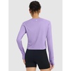 image:imagebaleaf Womens Long Sleeve Workout Tops Sun Shirts Quick Dry Breathable  UPF 50 Lightweight Moisturewicking UV SPF Thumbhole Crop Loose Fit for Athletic Running Gym Tennis YogaPurple